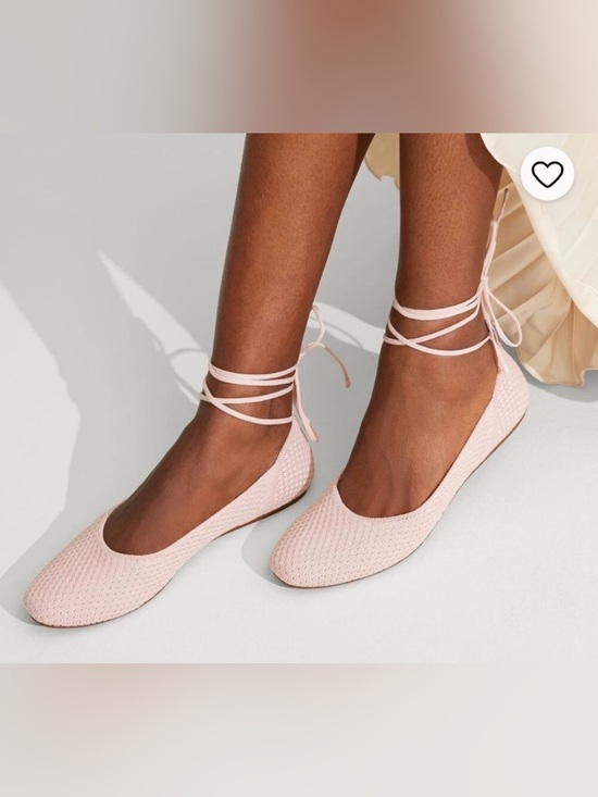 Rothy's Shoes - Rothy’s The Square Wrap Ankle Lace Up Ribbed Ballet Flats Women’s W8 Shoes Pink